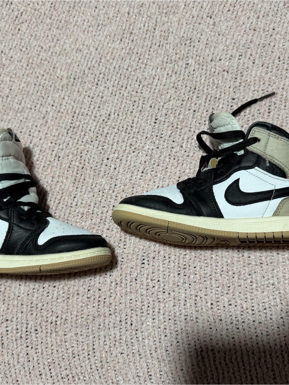 Nike Kids Black, White and Tan High-Top Sneakers